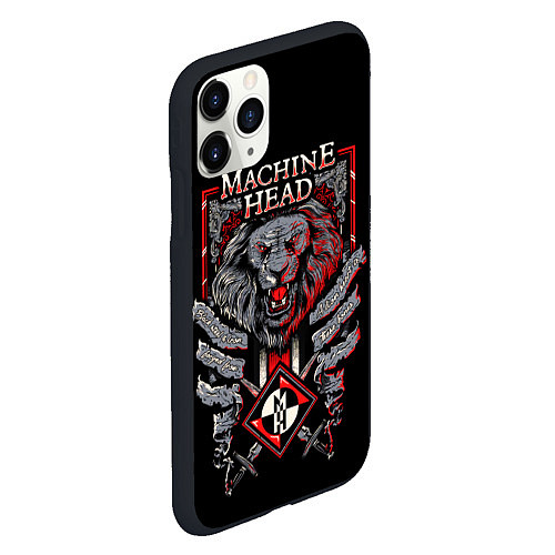 Чехол iPhone 11 Pro матовый Machine Head - Lion Heart / 3D-Черный – фото 2
