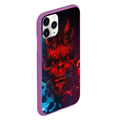 Чехол iPhone 11 Pro матовый Diablo Fire Ice / 3D-Фиолетовый – фото 2