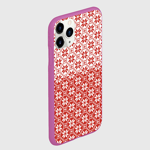 Чехол iPhone 11 Pro матовый Алатырь Славянский Символ / 3D-Фиолетовый – фото 2