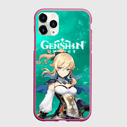 Чехол iPhone 11 Pro матовый ДЖИНН ИЗ МОНДШТАДТА JEAN, цвет: 3D-малиновый