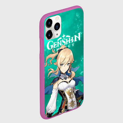 Чехол iPhone 11 Pro матовый ДЖИНН ИЗ МОНДШТАДТА JEAN / 3D-Фиолетовый – фото 2
