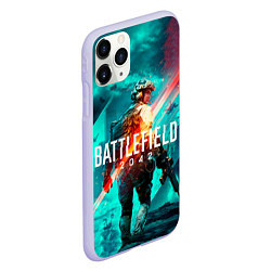 Чехол iPhone 11 Pro матовый Battlefield 2042 игровой арт, цвет: 3D-светло-сиреневый — фото 2