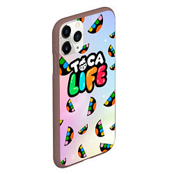 Чехол iPhone 11 Pro матовый Toca Life: Smile Logo, цвет: 3D-коричневый — фото 2