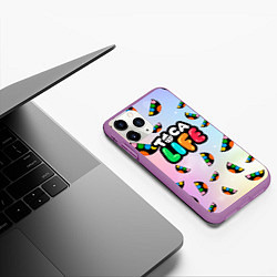 Чехол iPhone 11 Pro матовый Toca Life: Smile Logo, цвет: 3D-фиолетовый — фото 2