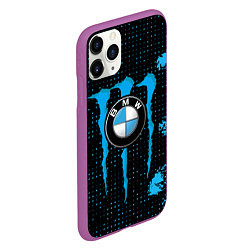 Чехол iPhone 11 Pro матовый MONSTER BMW MONSTER ENERGY, цвет: 3D-фиолетовый — фото 2