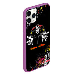 Чехол iPhone 11 Pro матовый Лого рок групп, цвет: 3D-фиолетовый — фото 2