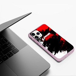 Чехол iPhone 11 Pro матовый Friday Night Funkin - логотип игры, цвет: 3D-розовый — фото 2