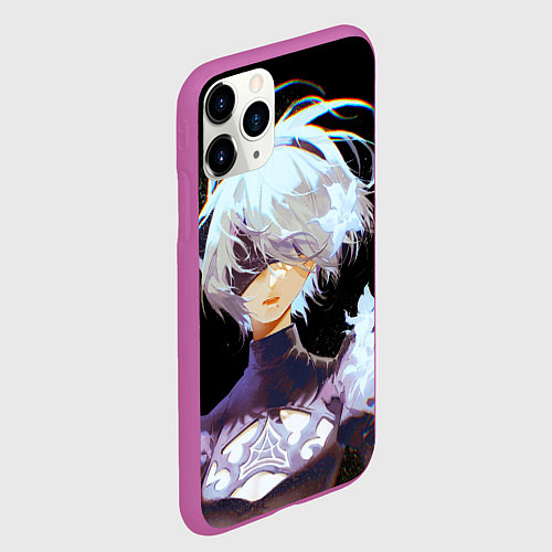 Чехол iPhone 11 Pro матовый Венецианская девушка Nier automata 2b / 3D-Фиолетовый – фото 2