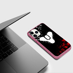 Чехол iPhone 11 Pro матовый DESTINY 2 RED & WHITE PATTERN LOGO, цвет: 3D-малиновый — фото 2