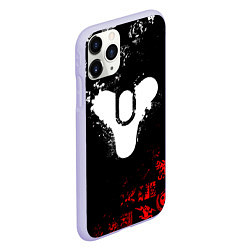 Чехол iPhone 11 Pro матовый DESTINY 2 RED & WHITE PATTERN LOGO, цвет: 3D-светло-сиреневый — фото 2