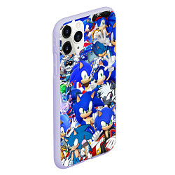 Чехол iPhone 11 Pro матовый SONIC СИНИЙ ЁЖ СОНИК, цвет: 3D-светло-сиреневый — фото 2