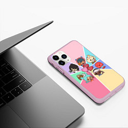 Чехол iPhone 11 Pro матовый TOCA BOCA WORLD HEROES ТОКА БОКА, цвет: 3D-розовый — фото 2