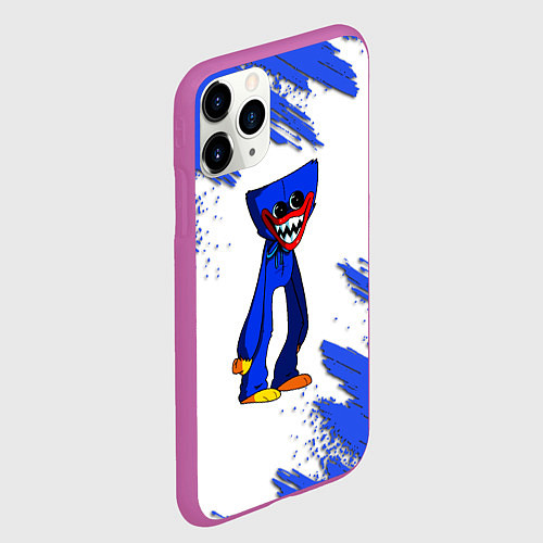 Чехол iPhone 11 Pro матовый Huggy Wuggy / 3D-Фиолетовый – фото 2