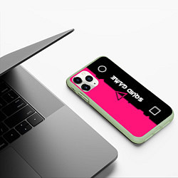 Чехол iPhone 11 Pro матовый Игра в кальмара Squid Game,, цвет: 3D-салатовый — фото 2