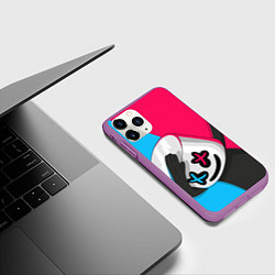 Чехол iPhone 11 Pro матовый New Marshmello, цвет: 3D-фиолетовый — фото 2