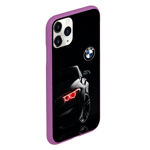 Чехол iPhone 11 Pro матовый BMW МИНИМЛ / 3D-Фиолетовый – фото 2