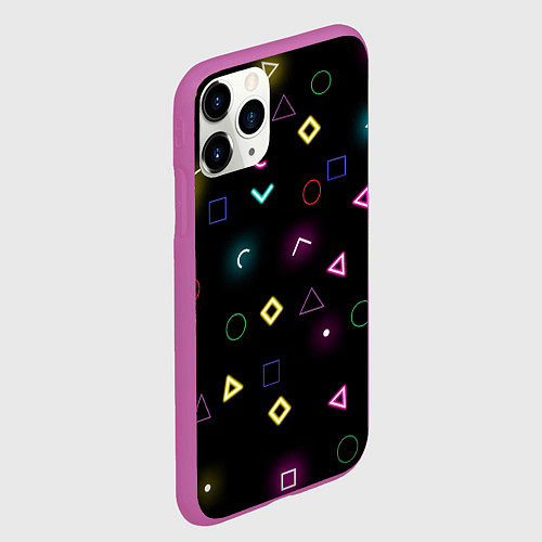 Чехол iPhone 11 Pro матовый ИГРА В КАЛЬМАРА МИНИМАЛИЗМ / 3D-Фиолетовый – фото 2