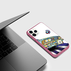 Чехол iPhone 11 Pro матовый Бэха в стиле поп-арт, цвет: 3D-малиновый — фото 2