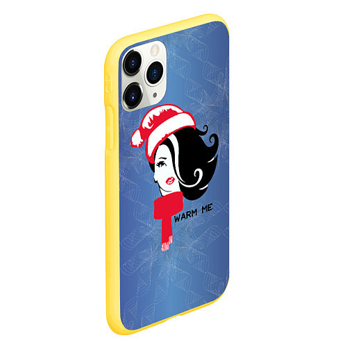 Чехол iPhone 11 Pro матовый Согрей меняWarm me / 3D-Желтый – фото 2