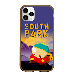 Чехол iPhone 11 Pro матовый Эпичный Картман в горах Южный Парк, цвет: 3D-коричневый