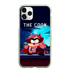 Чехол iPhone 11 Pro матовый The Coon - Енот Южный Парк, цвет: 3D-салатовый