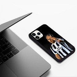 Чехол iPhone 11 Pro матовый Пауло Дибала, Dybala, цвет: 3D-черный — фото 2