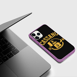 Чехол iPhone 11 Pro матовый Кассано знак, цвет: 3D-фиолетовый — фото 2