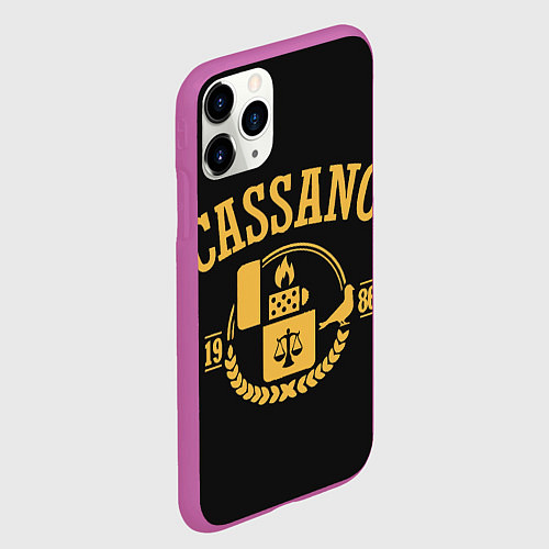 Чехол iPhone 11 Pro матовый Кассано знак / 3D-Фиолетовый – фото 2
