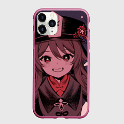 Чехол iPhone 11 Pro матовый БУУУУ ХУ ТАО HU TAO, цвет: 3D-малиновый