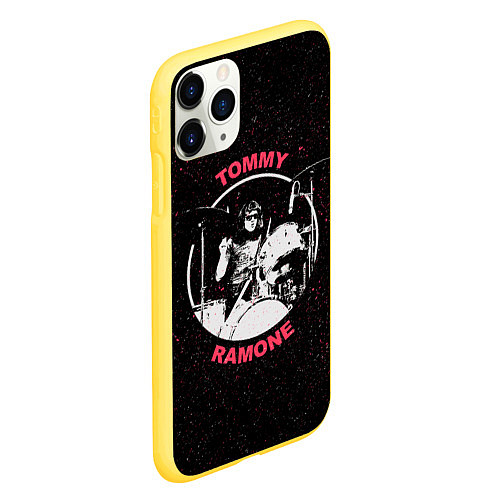 Чехол iPhone 11 Pro матовый Tommy Ramone / 3D-Желтый – фото 2