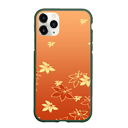 Чехол iPhone 11 Pro матовый КАДЗУХА KAZUHA КРАСНЫЙ КЛЕН, цвет: 3D-темно-зеленый