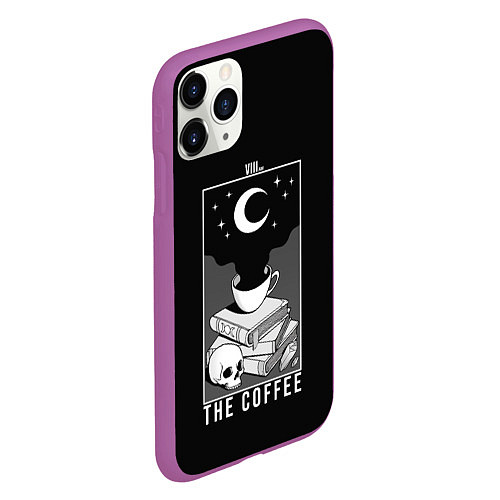 Чехол iPhone 11 Pro матовый The Coffee Occult / 3D-Фиолетовый – фото 2