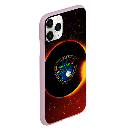 Чехол iPhone 11 Pro матовый SPACE X сингулярность / 3D-Розовый – фото 2