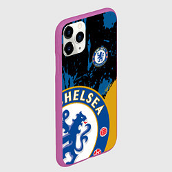 Чехол iPhone 11 Pro матовый ЧЕЛСИ CHELSEA GOLDEN LOGO, цвет: 3D-фиолетовый — фото 2