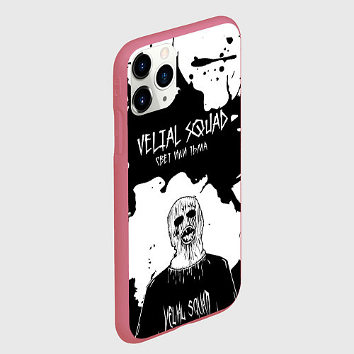 Чехол iPhone 11 Pro матовый Velial Squad свет или тьма, / 3D-Малиновый – фото 2