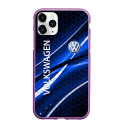 Чехол iPhone 11 Pro матовый VOLKSWAGEN LOGO SPORT, цвет: 3D-фиолетовый