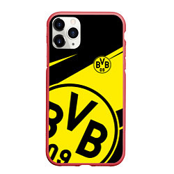 Чехол iPhone 11 Pro матовый BORUSSIA BVB 09 LOGO, цвет: 3D-красный