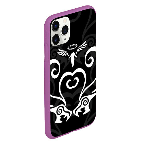 Чехол iPhone 11 Pro матовый TEAM WALHALLA DRAKEN TATTOO TOKYO REVENGERS / 3D-Фиолетовый – фото 2