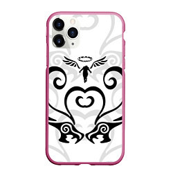 Чехол iPhone 11 Pro матовый WALHALLA TEAM DRAKEN TATTOO, цвет: 3D-малиновый