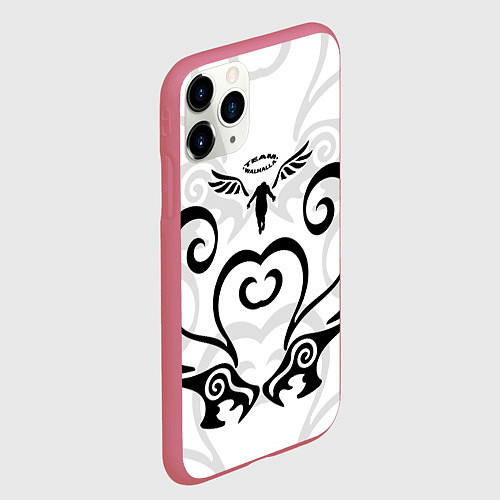 Чехол iPhone 11 Pro матовый WALHALLA TEAM DRAKEN TATTOO / 3D-Малиновый – фото 2