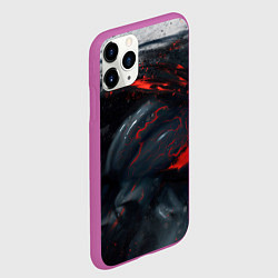Чехол iPhone 11 Pro матовый ЧЁРНЫЙ СИМБИОТ ГРАНЖ BLACK MONSTER, цвет: 3D-фиолетовый — фото 2