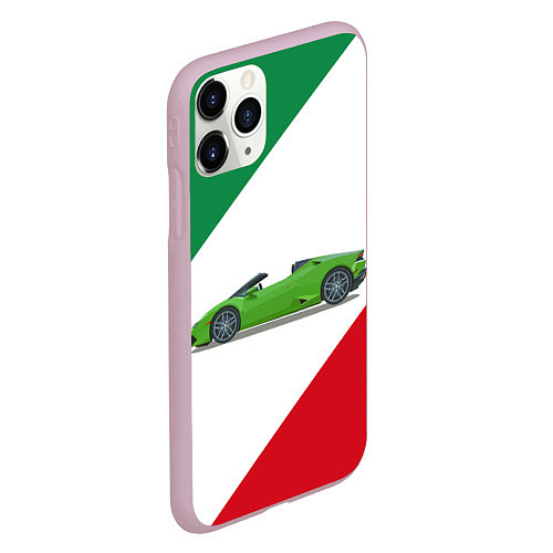 Чехол iPhone 11 Pro матовый Lamborghini Италия / 3D-Розовый – фото 2