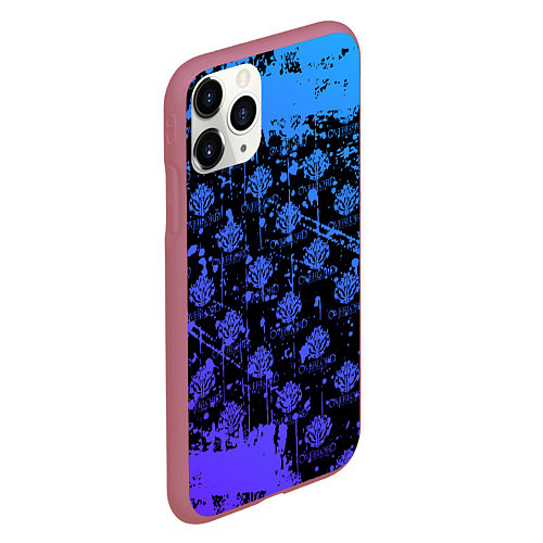 Чехол iPhone 11 Pro матовый OVERLORD оверлорд neon НЕОН / 3D-Малиновый – фото 2