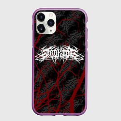 Чехол iPhone 11 Pro матовый Velial Squad деревья, цвет: 3D-фиолетовый