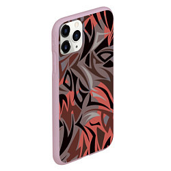 Чехол iPhone 11 Pro матовый Абстракция Энергия, цвет: 3D-розовый — фото 2