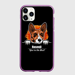 Чехол iPhone 11 Pro матовый Басенджи Basenji, цвет: 3D-фиолетовый