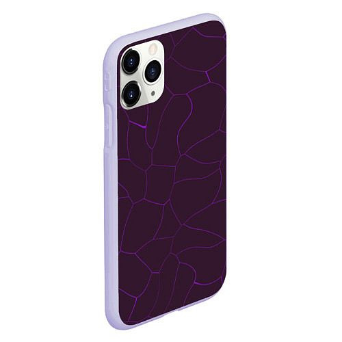Чехол iPhone 11 Pro матовый Вишневые разломы / 3D-Светло-сиреневый – фото 2