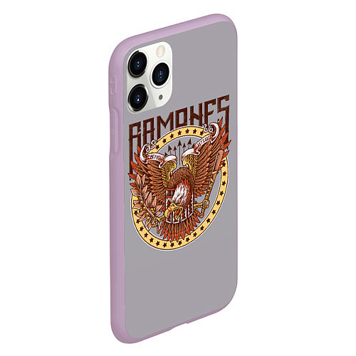 Чехол iPhone 11 Pro матовый Ramones Eagle / 3D-Сиреневый – фото 2