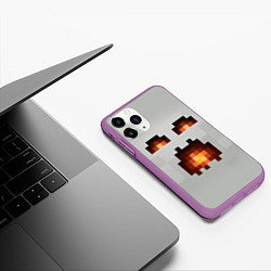 Чехол iPhone 11 Pro матовый МАЙНКРАФТ, ГАСТ ОГНЕННЫЙ, цвет: 3D-фиолетовый — фото 2