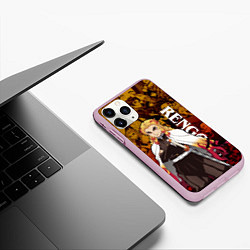 Чехол iPhone 11 Pro матовый RENGOKU, КЛИНОК РАССЕКАЮЩИЙ ДЕМОНОВ, цвет: 3D-розовый — фото 2